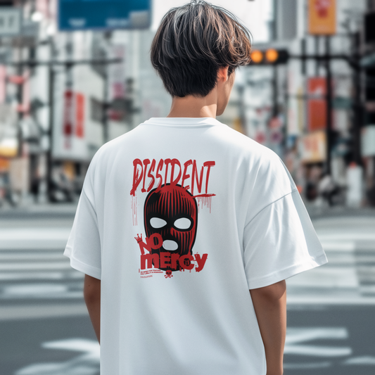 RKNT Dissident "No Mercy" Balaclava Graphic T-Shirt