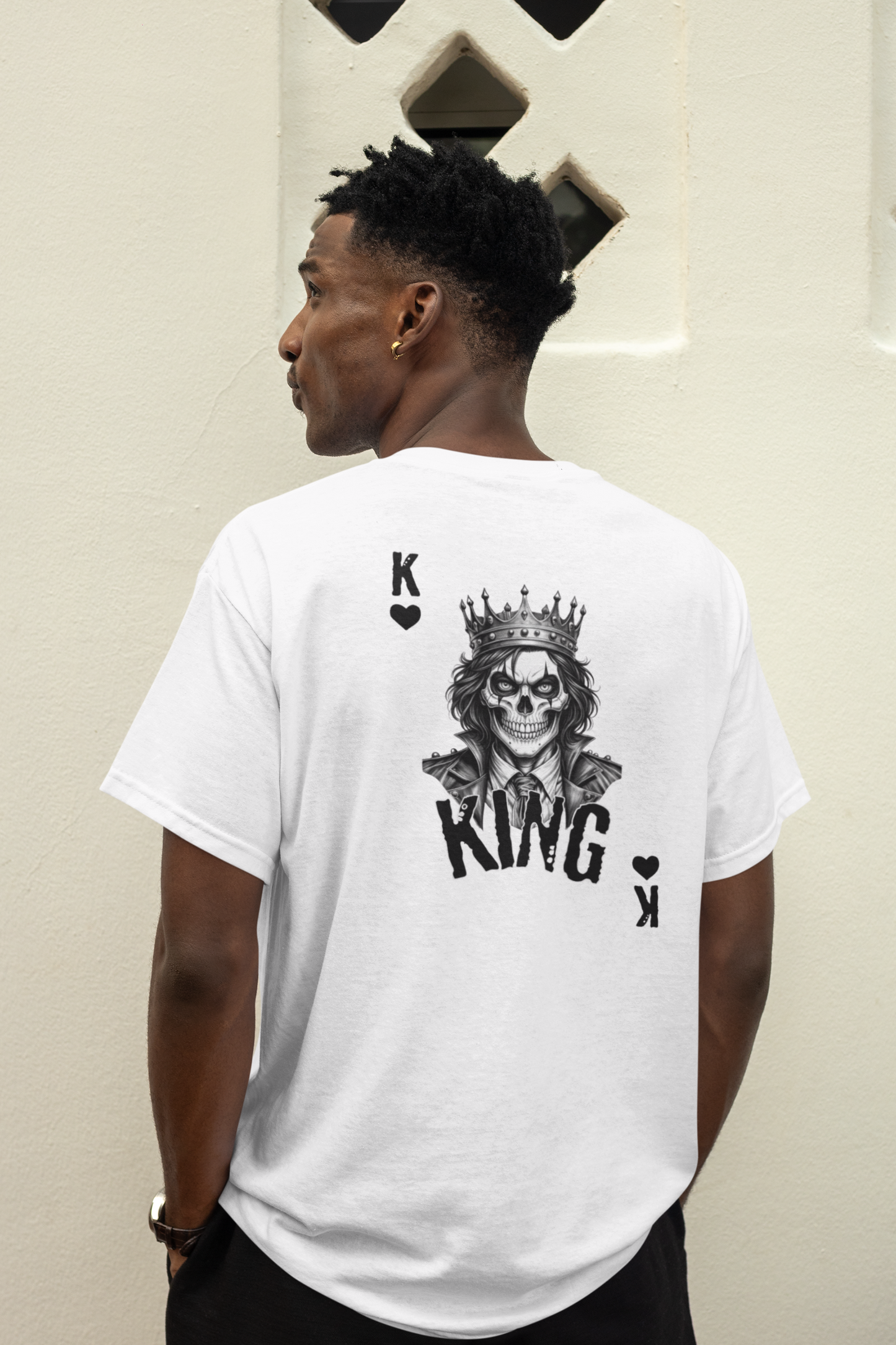RKNT Monarch of Mayhem – King of Hearts Gothic Playing Card Graphic Tee