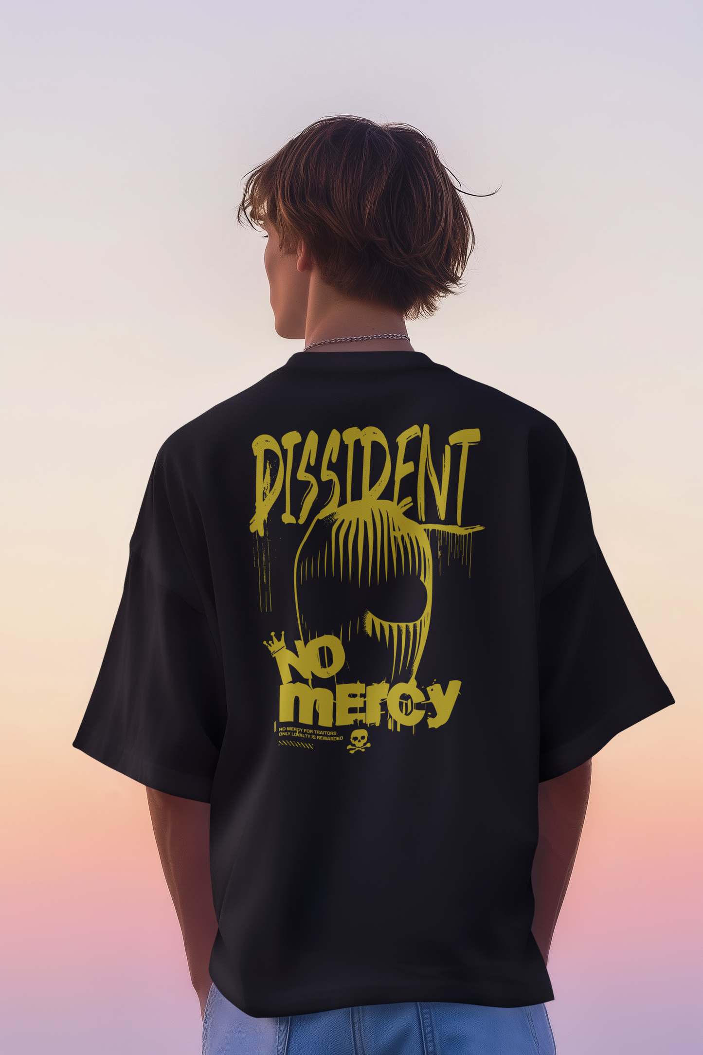RKNT Dissident "No Mercy" Balaclava Graphic T-Shirt