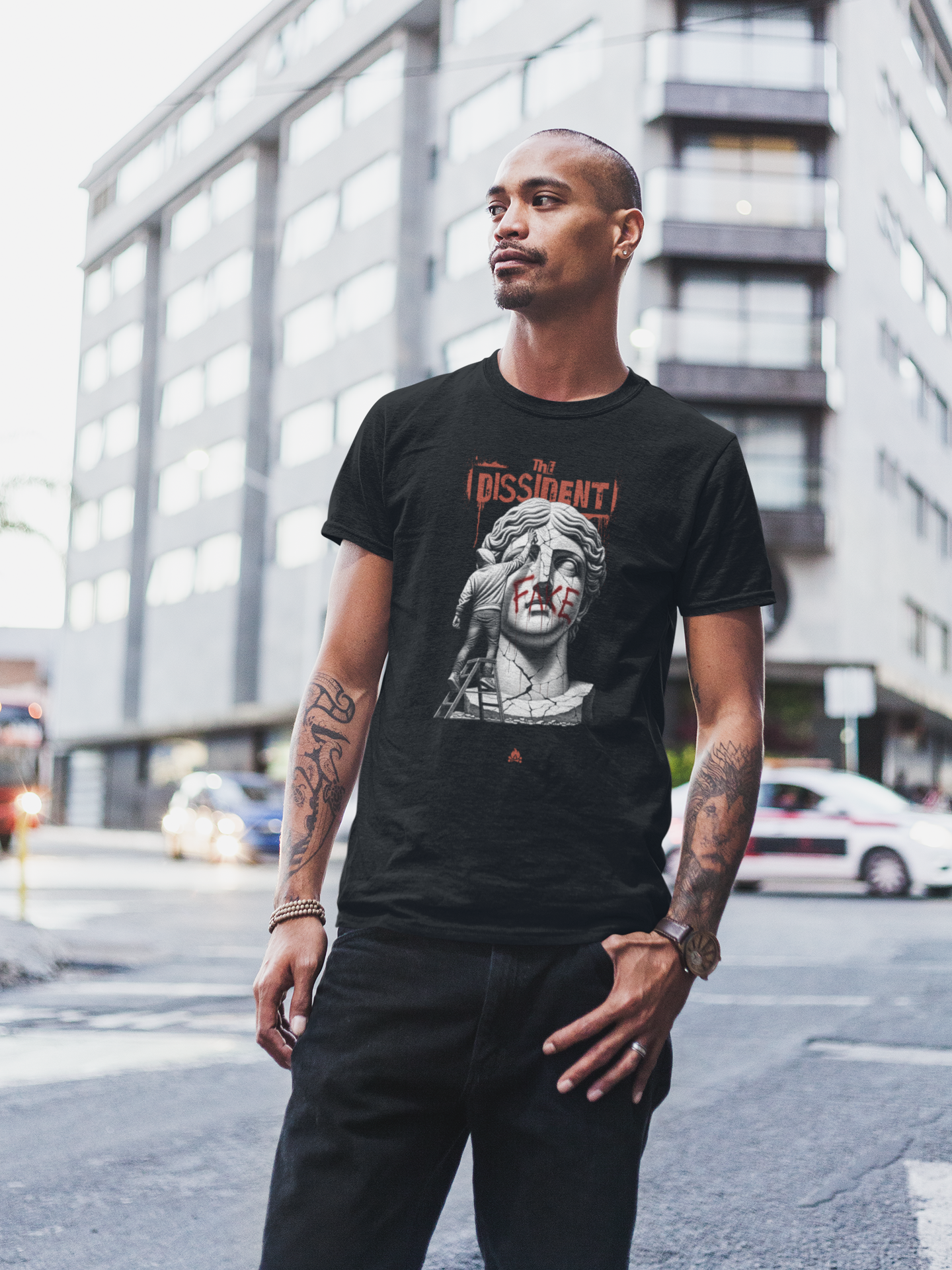 RKNT The Dissident T-Shirt: FAKE Reality Defaced