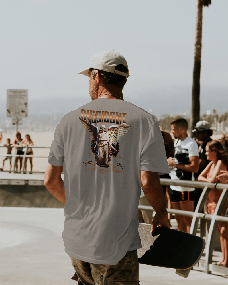 RKNT "DISSIDENT" Angel Heavyweight Oversized Graphic Tee