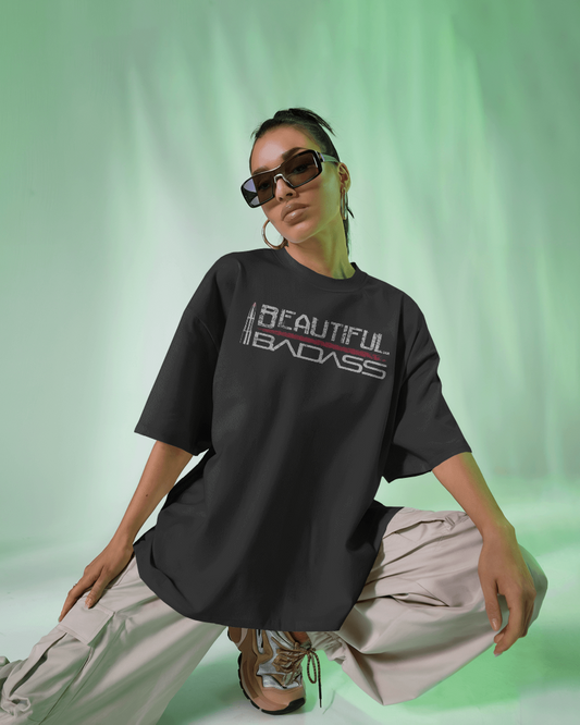 Beautiful Badass Graphic T-Shirt – Black Urban Streetwear Slogan Tee